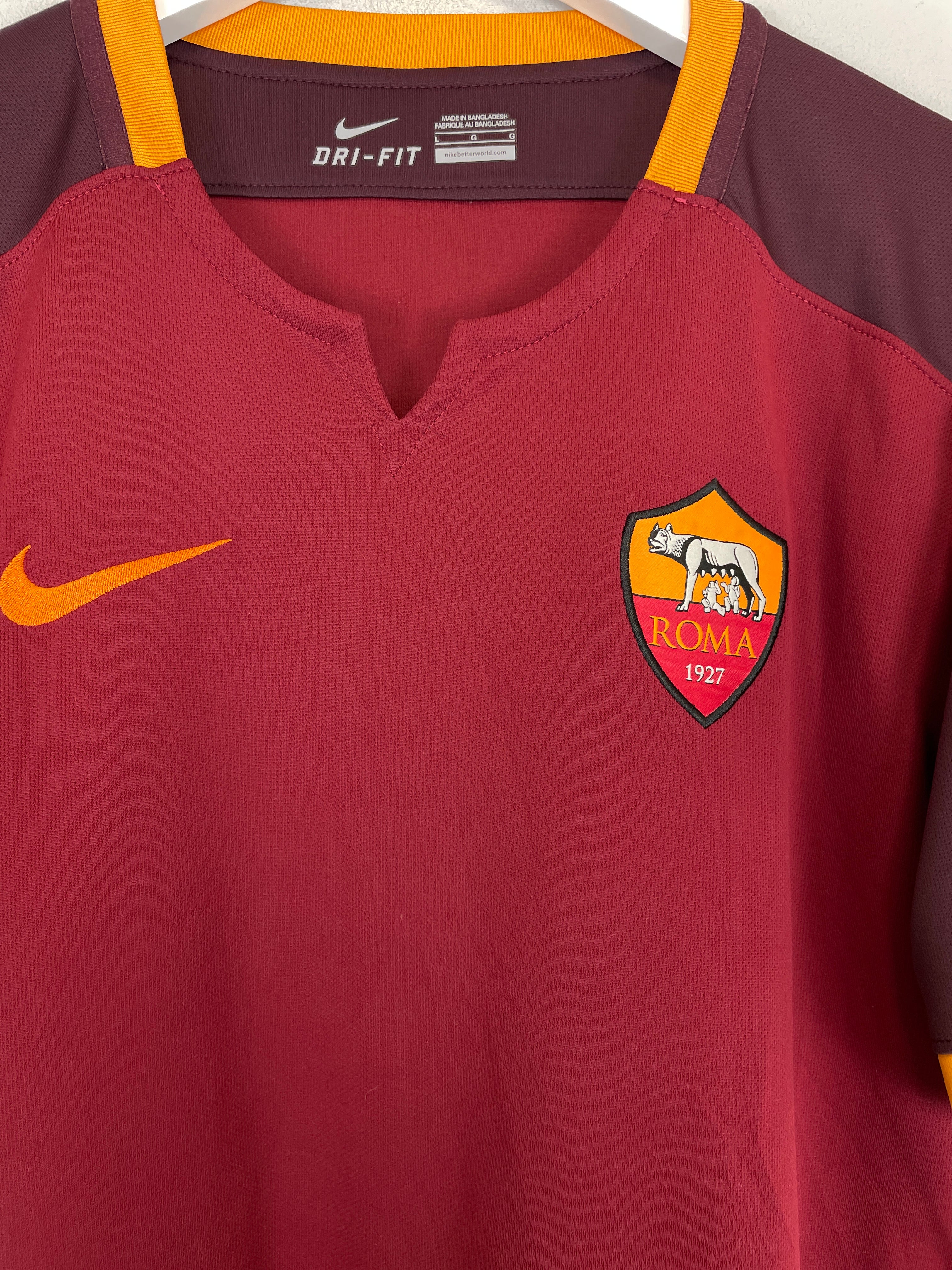 Shop 2015/16 ROMA FLORENZI #24 HOME SHIRT (L) NIKE, classic football shirts, vintage football shirts & retro soccer jerseys at Cult Kits
