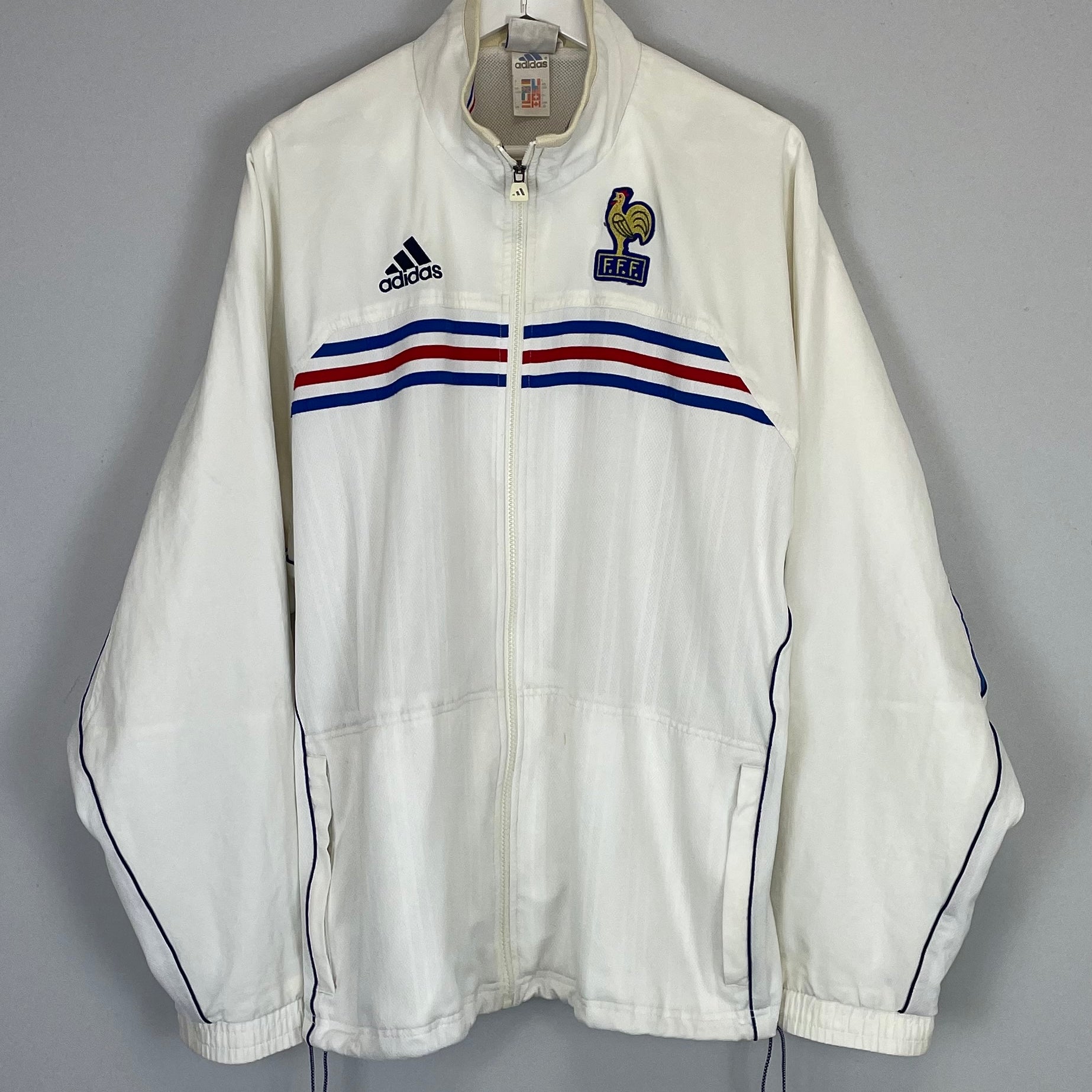 Shop 1998/00 FRANCE TRACK JACKET (L) ADIDAS, classic football shirts, vintage football shirts & retro soccer jerseys at Cult Kits
