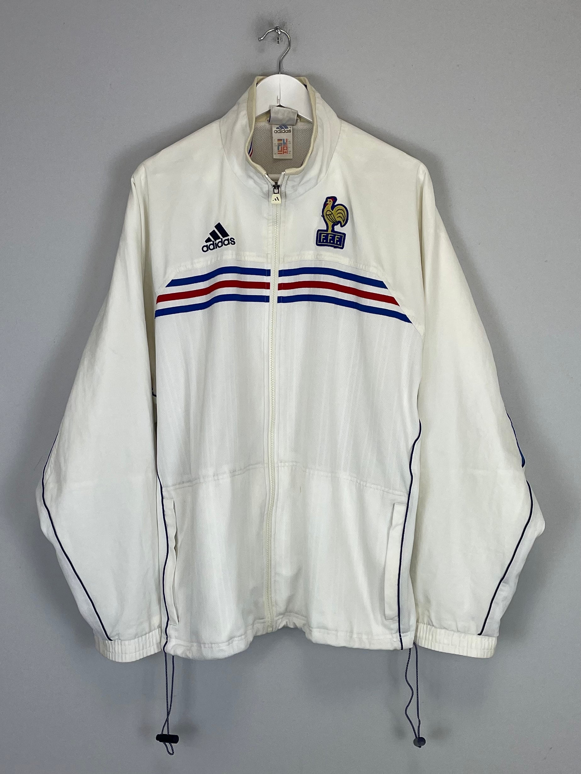 Shop 1998/00 FRANCE TRACK JACKET (L) ADIDAS, classic football shirts, vintage football shirts & retro soccer jerseys at Cult Kits