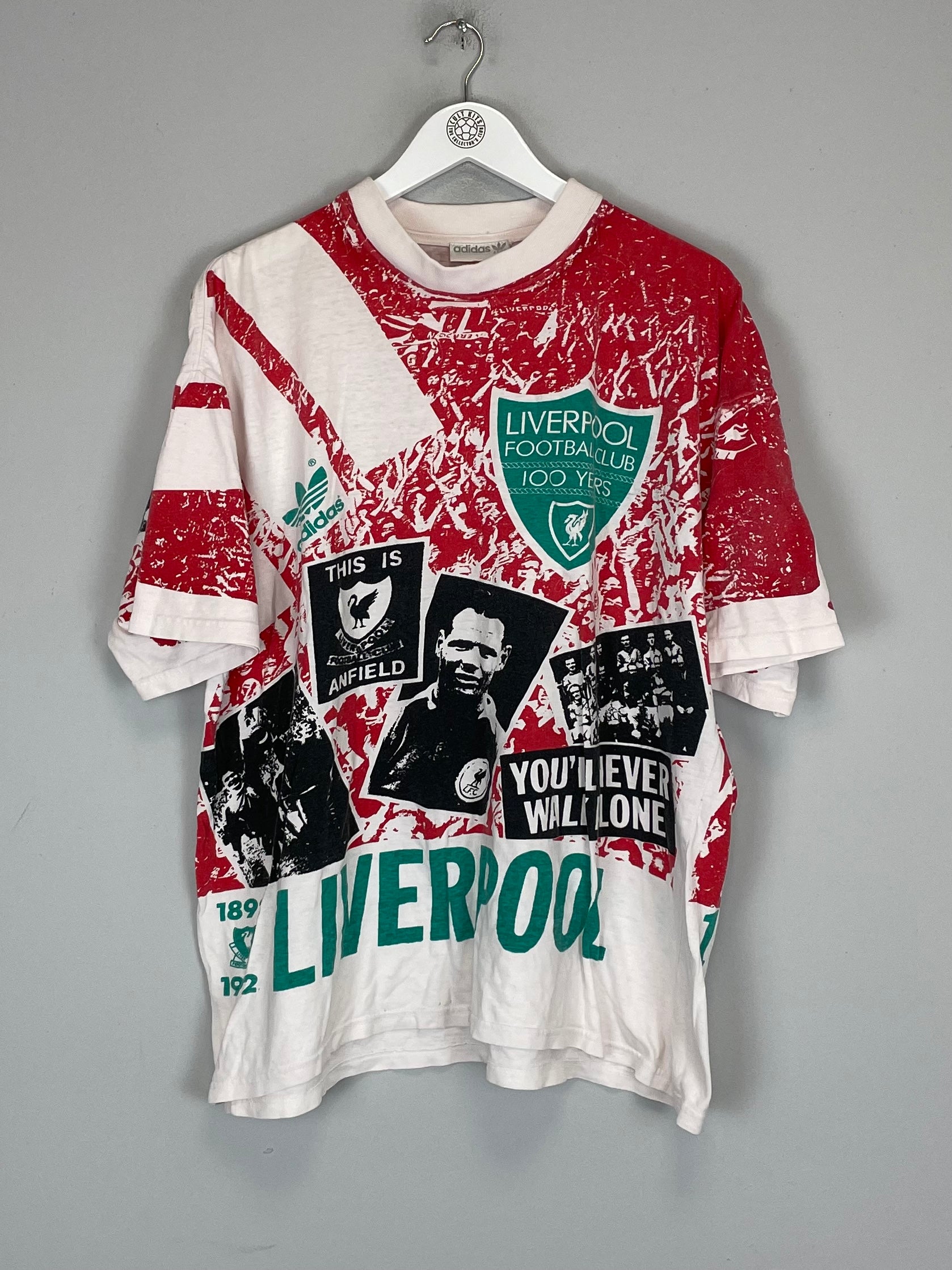 1992 LIVERPOOL *CENTENARY*  T-SHIRT (XL) ADIDAS