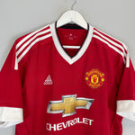 Shop 2015/16 MANCHESTER UNITED HOME SHIRT (L) ADIDAS, classic football shirts, vintage football shirts & retro soccer jerseys at Cult Kits