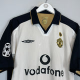 Shop 2001/02 MANCHESTER UNITED BECKHAM #7 C/L AWAY/THIRD CENTENARY SHIRT (XL) UMBRO, classic football shirts, vintage football shirts & retro soccer jerseys at Cult Kits