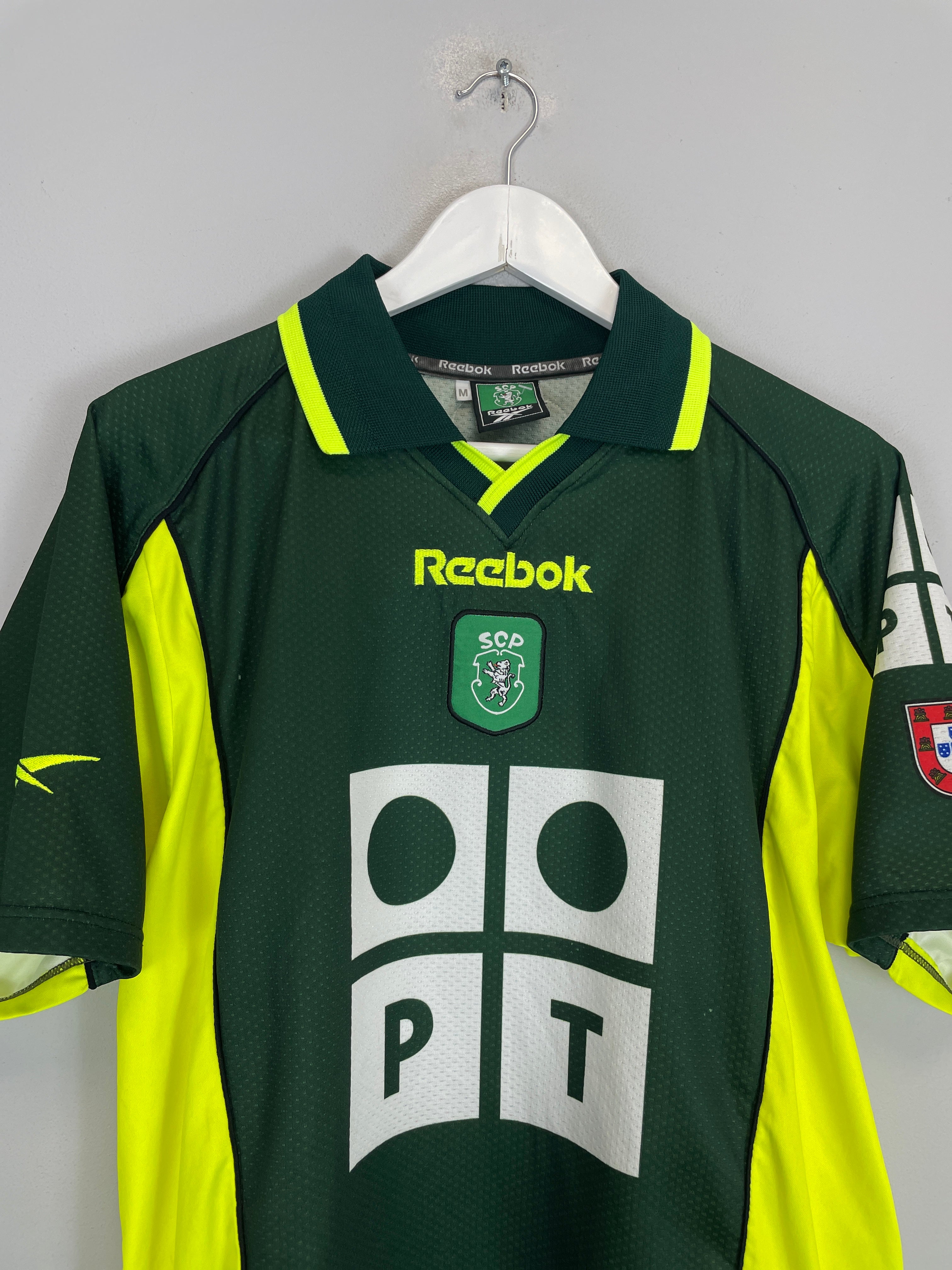 Shop 2000/01 SPORTING CP AWAY SHIRT (M) REEBOK, classic football shirts, vintage football shirts & retro soccer jerseys at Cult Kits