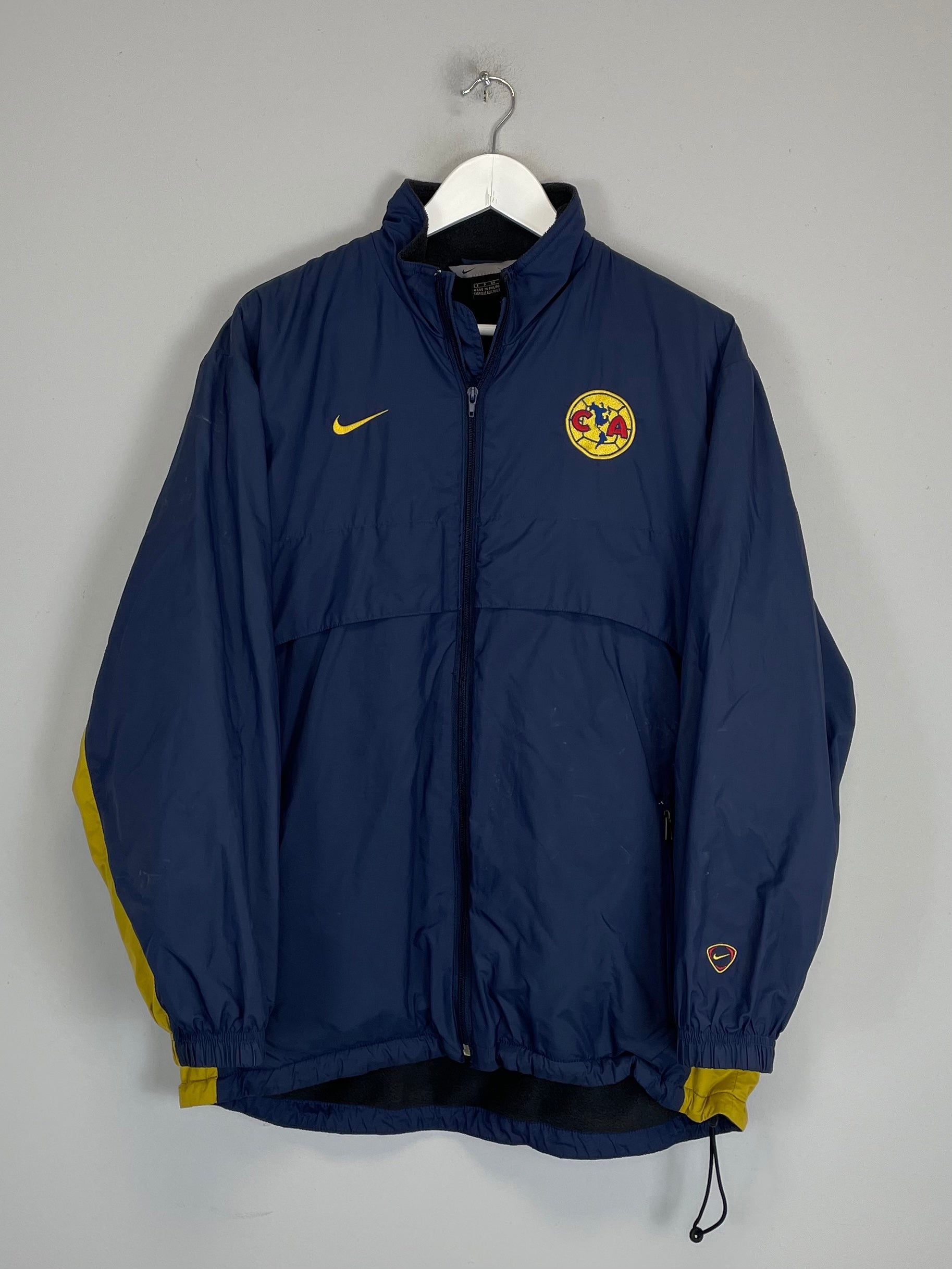 Shop 2000/02 CLUB AMERICA FLEECE LINED JACKET (S) NIKE, classic football shirts, vintage football shirts & retro soccer jerseys at Cult Kits
