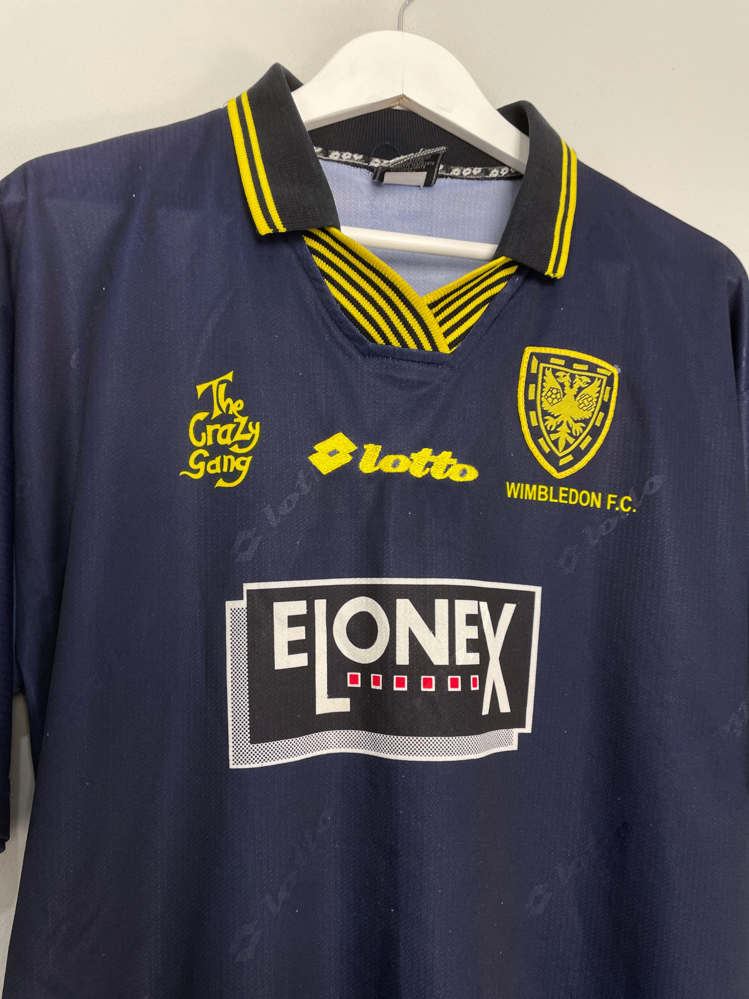 Shop 1997/99 WIMBLEDON HOME SHIRT (L) LOTTO, classic football shirts, vintage football shirts & retro soccer jerseys at Cult Kits