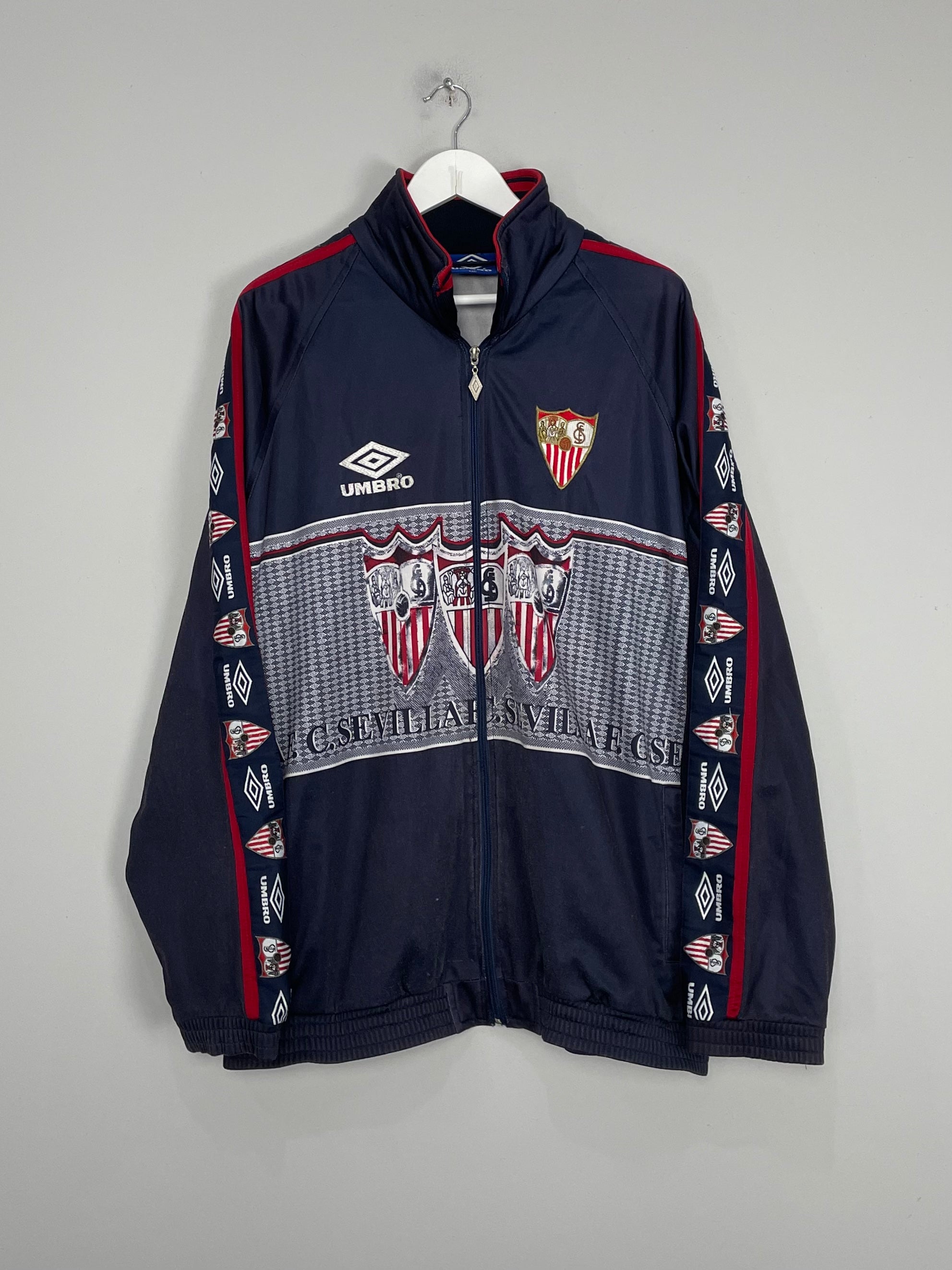 Shop 1995/96 SEVILLA TRACK JACKET (XXL) UMBRO, classic football shirts, vintage football shirts & retro soccer jerseys at Cult Kits