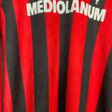 Shop 1989/90 AC MILAN L/S HOME SHIRT (M) KAPPA, classic football shirts, vintage football shirts & retro soccer jerseys at Cult Kits