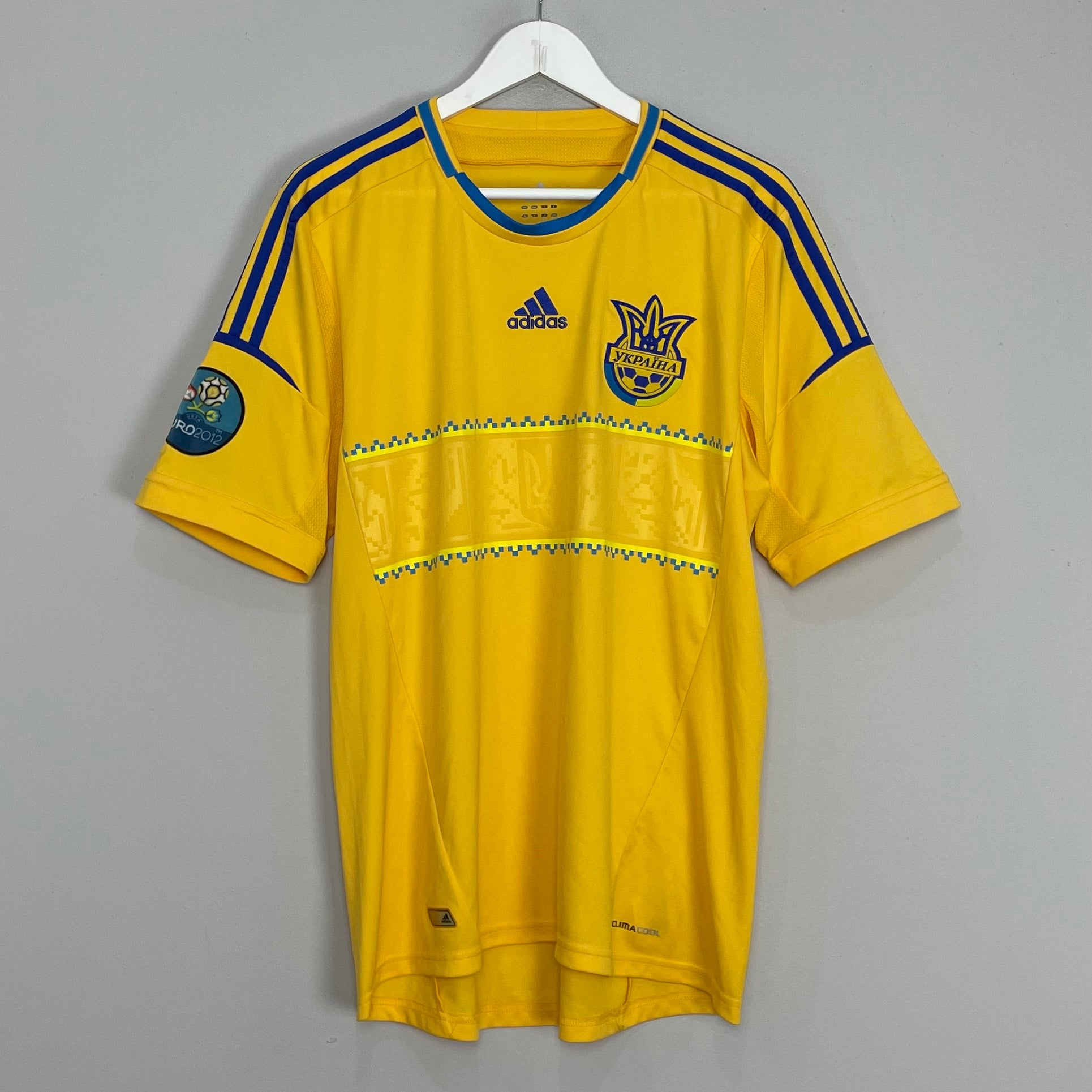 Shop 2012/13 UKRAINE HOME SHIRT (L) ADIDAS, classic football shirts, vintage football shirts & retro soccer jerseys at Cult Kits