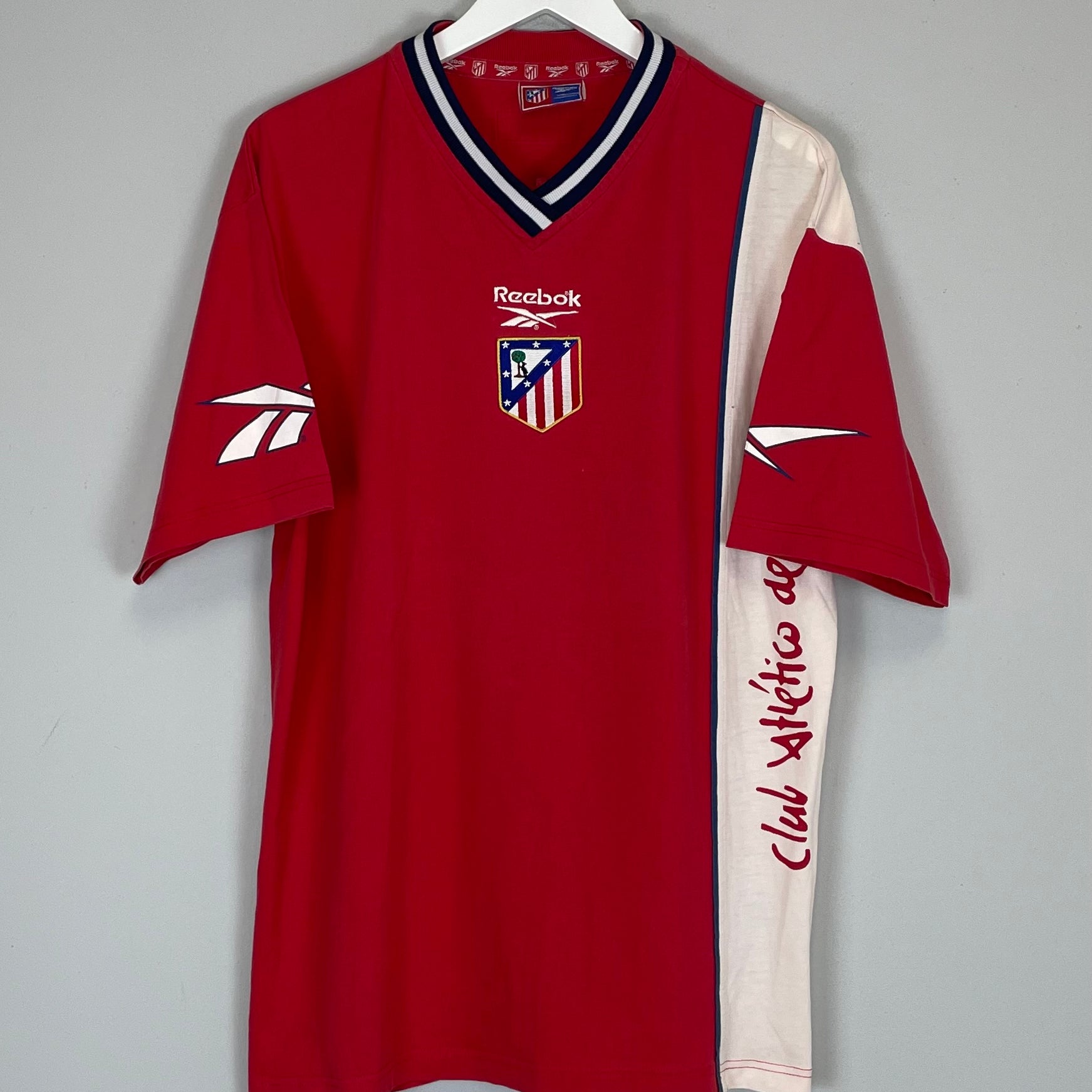 Shop 1998/99 ATLETICO MADRID TRAINING SHIRT (L) REEBOK, classic football shirts, vintage football shirts & retro soccer jerseys at Cult Kits