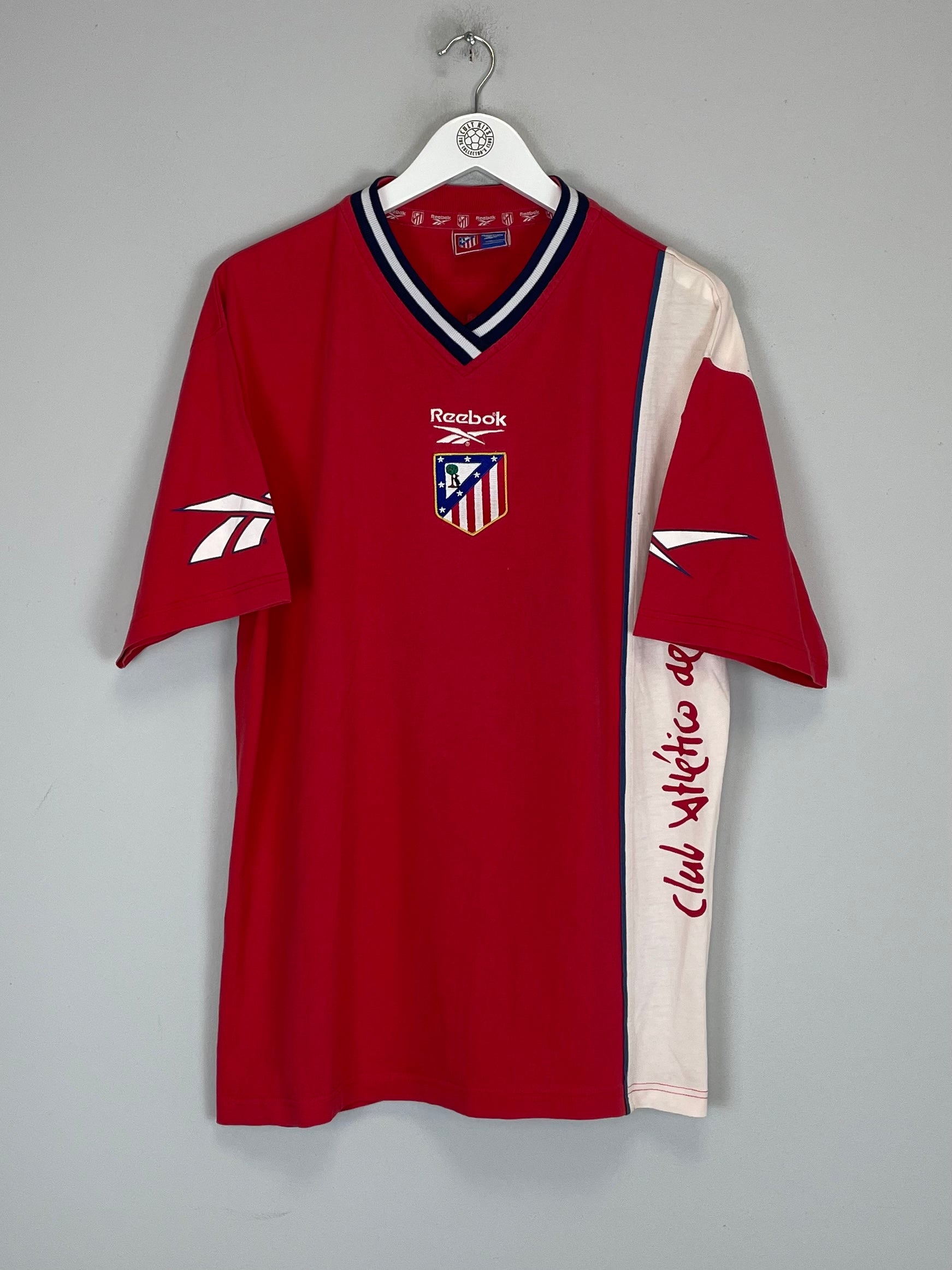Shop 1998/99 ATLETICO MADRID TRAINING SHIRT (L) REEBOK, classic football shirts, vintage football shirts & retro soccer jerseys at Cult Kits
