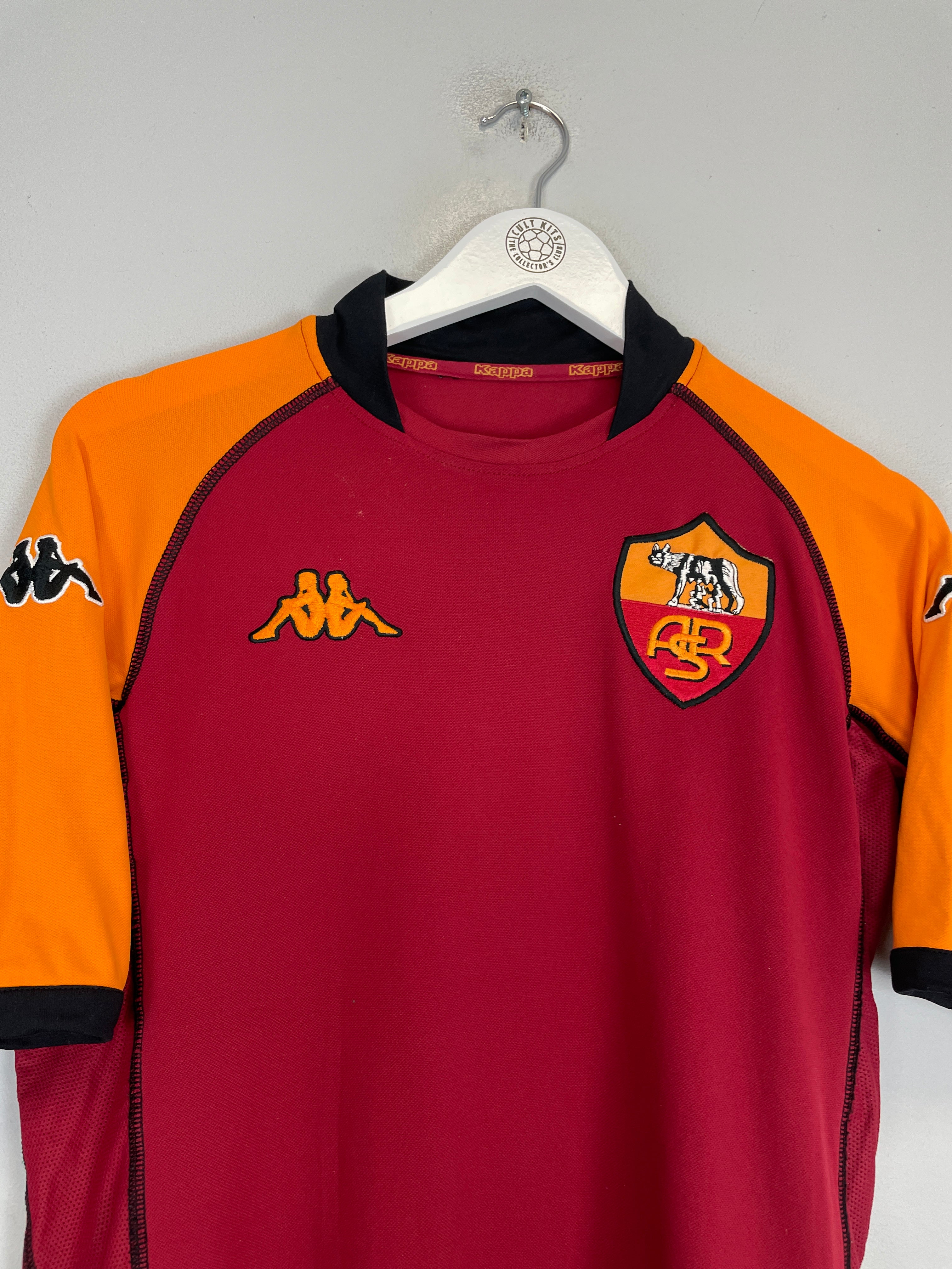 Shop 2002/03 ROMA BATISTUTA #33 EUROPEAN HOME SHIRT (M) KAPPA, classic football shirts, vintage football shirts & retro soccer jerseys at Cult Kits