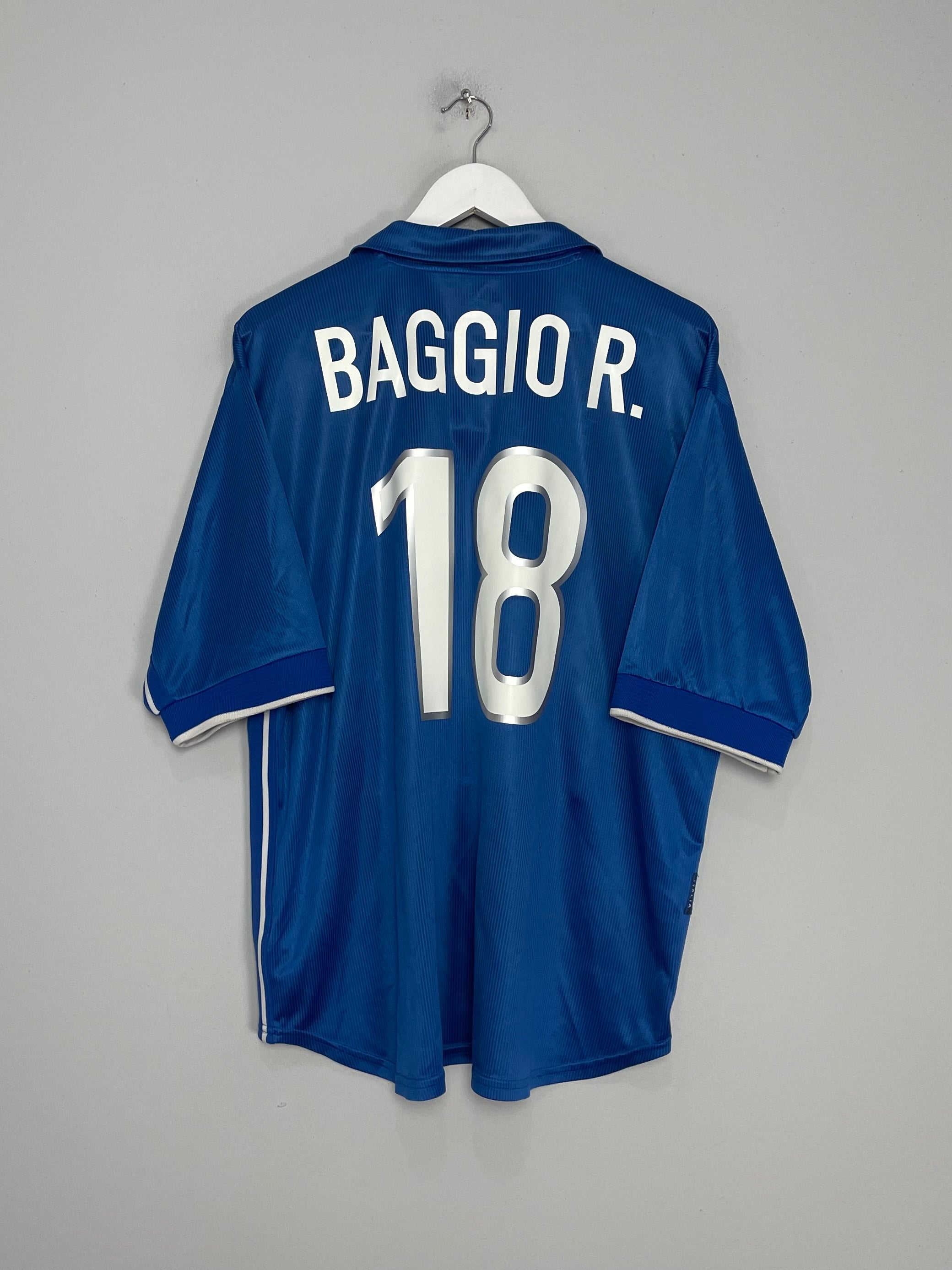 Shop 1997/98 ITALY R.BAGGIO #18 HOME SHIRT (XL) NIKE, classic football shirts, vintage football shirts & retro soccer jerseys at Cult Kits