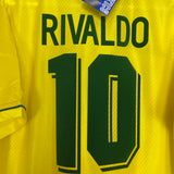 Shop 1994/96 BRAZIL RIVALDO #10 *BNWT* HOME SHIRT (L) UMBRO, classic football shirts, vintage football shirts & retro soccer jerseys at Cult Kits