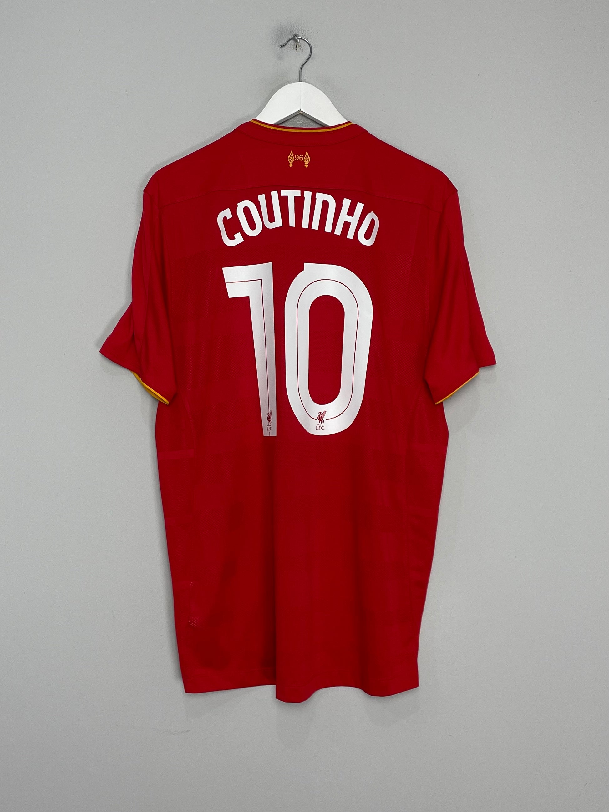 Shop 2016/17 LIVERPOOL COUTINHO #10 HOME SHIRT (XL) NEW BALANCE, classic football shirts, vintage football shirts & retro soccer jerseys at Cult Kits