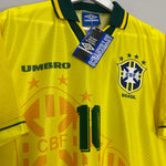Shop 1994/96 BRAZIL RIVALDO #10 *BNWT* HOME SHIRT (L) UMBRO, classic football shirts, vintage football shirts & retro soccer jerseys at Cult Kits