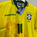 Shop 1994/96 BRAZIL RIVALDO #10 *BNWT* HOME SHIRT (L) UMBRO, classic football shirts, vintage football shirts & retro soccer jerseys at Cult Kits