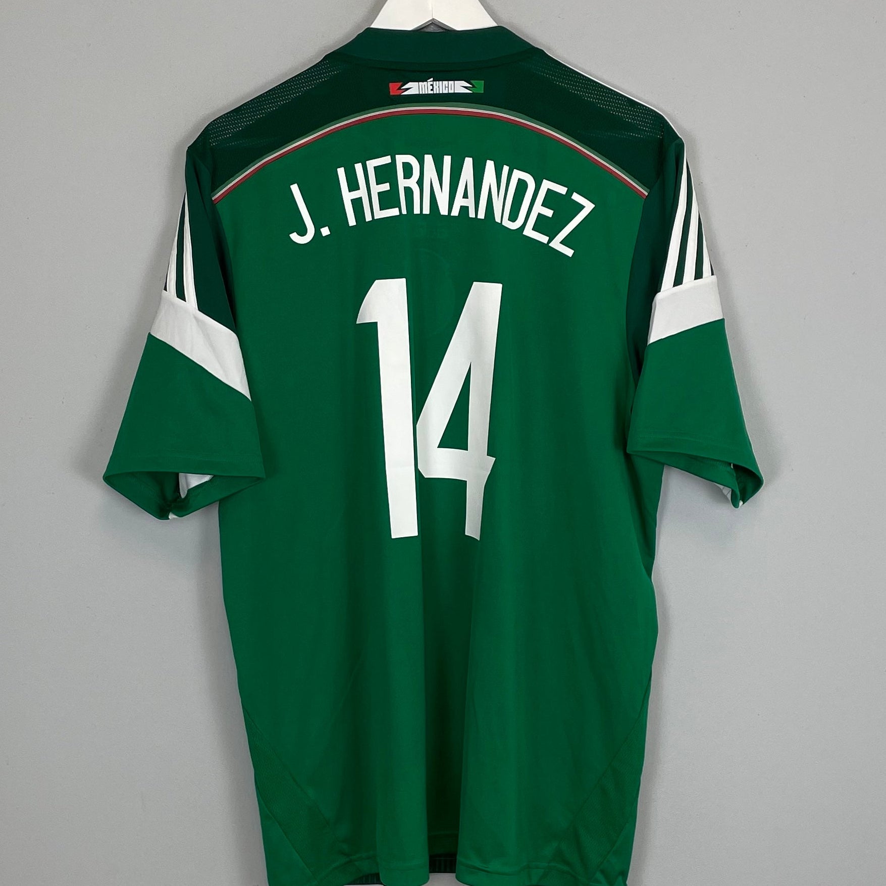 Shop 2014 MEXICO J.HERNANDEZ #14 HOME SHIRT (XL) ADIDAS, classic football shirts, vintage football shirts & retro soccer jerseys at Cult Kits