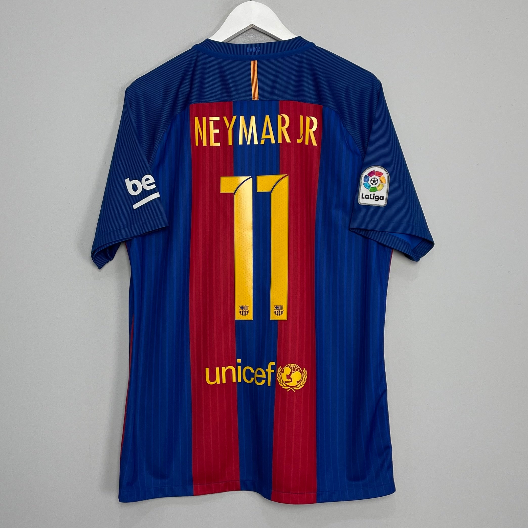 Shop 2016/17 BARCELONA NEYMAR JR #11 HOME SHIRT (XL) NIKE, classic football shirts, vintage football shirts & retro soccer jerseys at Cult Kits