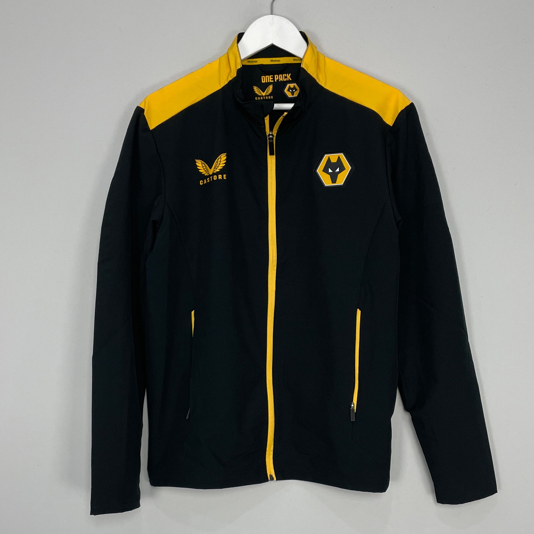 Shop 2021/22 WOLVES TRACK JACKET (M) CASTORE, classic football shirts, vintage football shirts & retro soccer jerseys at Cult Kits