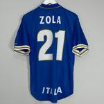 1996/97 ITALY ZOLA #21 HOME SHIRT (L) NIKE