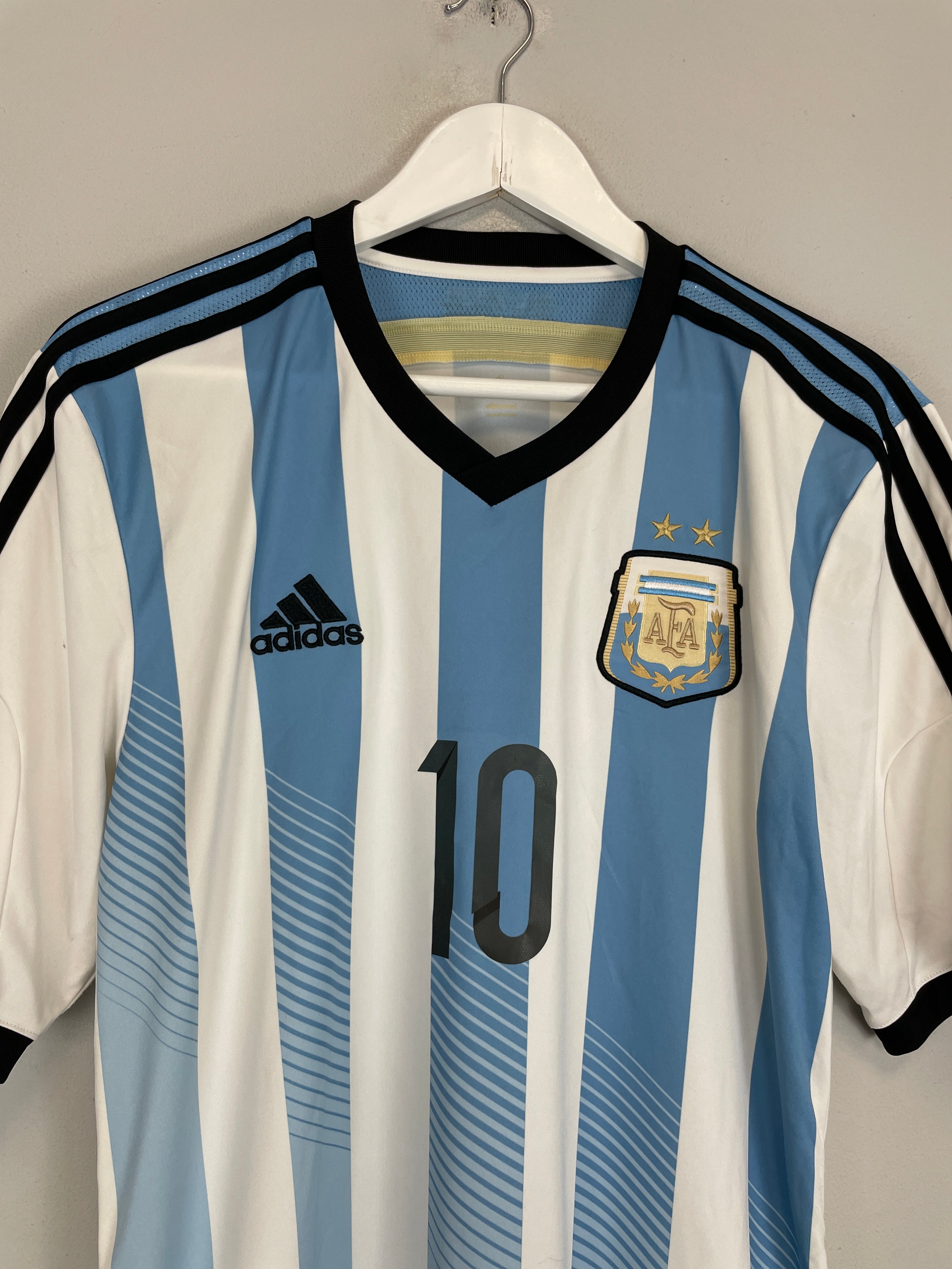 Shop 2013/15 ARGENTINA MESSI #10 HOME SHIRT (L) ADIDAS, classic football shirts, vintage football shirts & retro soccer jerseys at Cult Kits