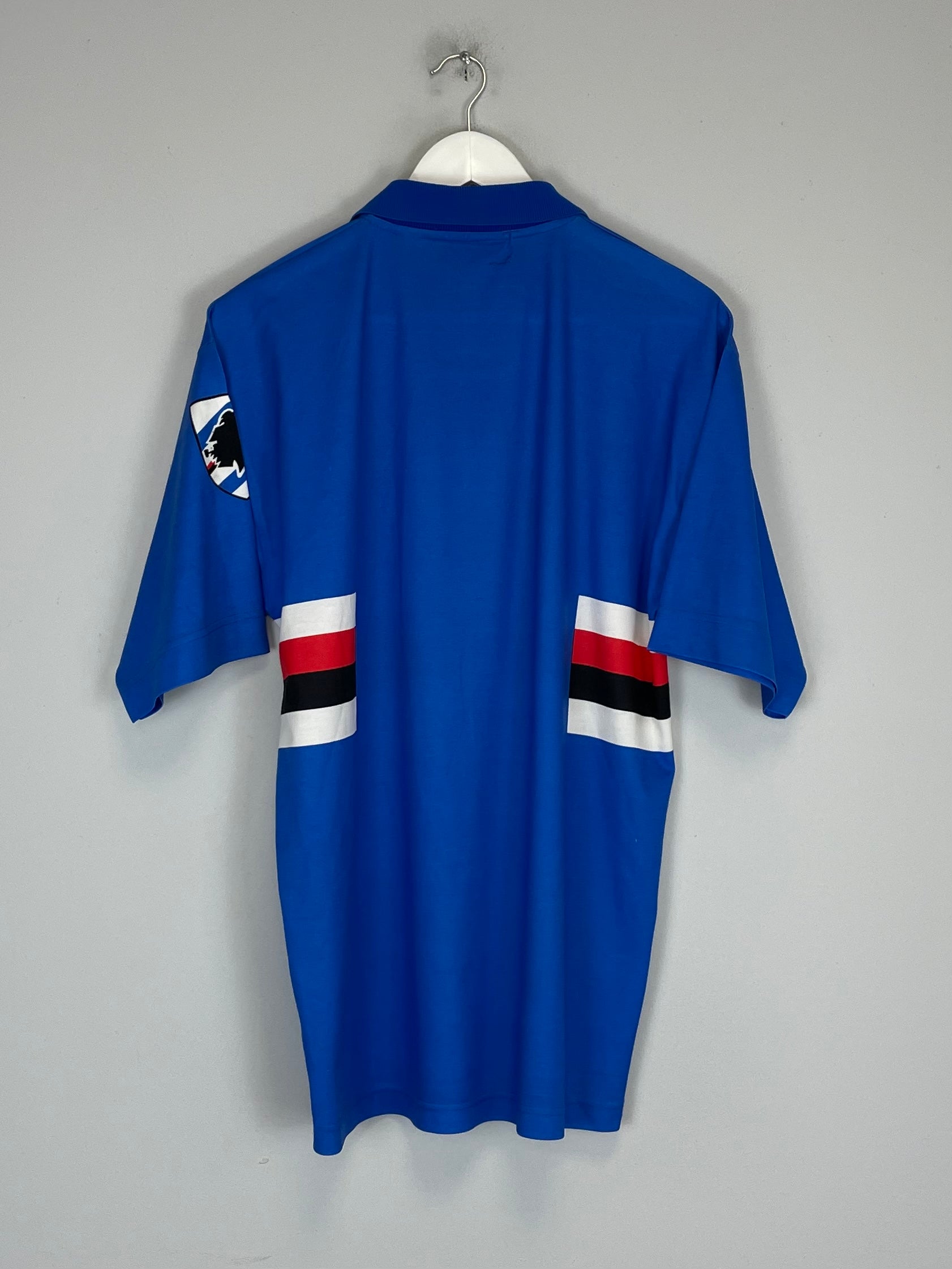 Shop 1991/92 SAMPDORIA HOME SHIRT (L) ASICS, classic football shirts, vintage football shirts & retro soccer jerseys at Cult Kits