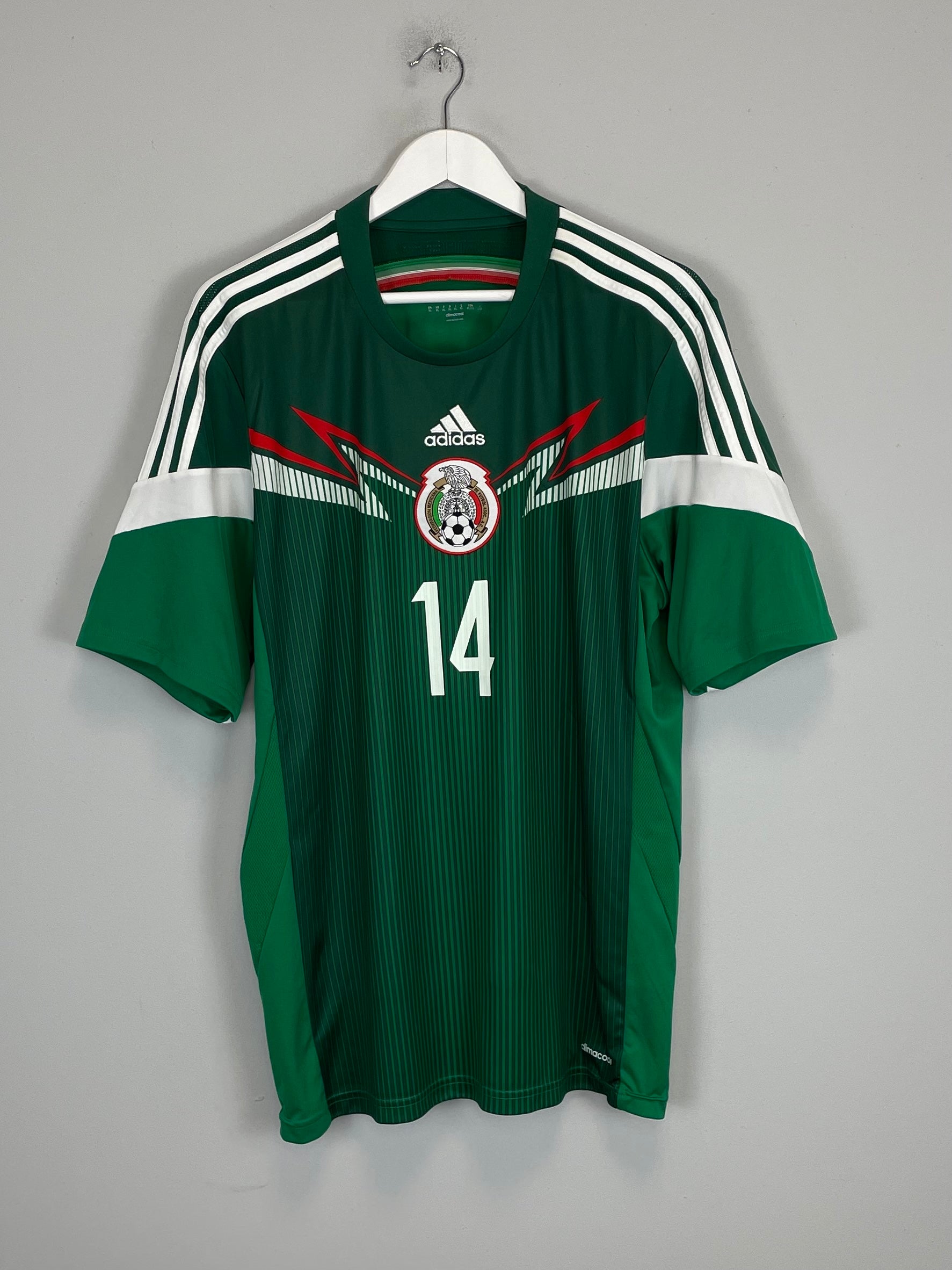 Shop 2014 MEXICO J.HERNANDEZ #14 HOME SHIRT (XL) ADIDAS, classic football shirts, vintage football shirts & retro soccer jerseys at Cult Kits