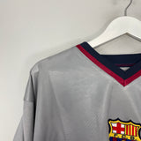 Shop 1998/01 BARCELONA #3 *PLAYER ISSUE* L/S AWAY SHIRT (XL) NIKE, classic football shirts, vintage football shirts & retro soccer jerseys at Cult Kits