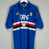 Shop 1991/92 SAMPDORIA HOME SHIRT (L) ASICS, classic football shirts, vintage football shirts & retro soccer jerseys at Cult Kits