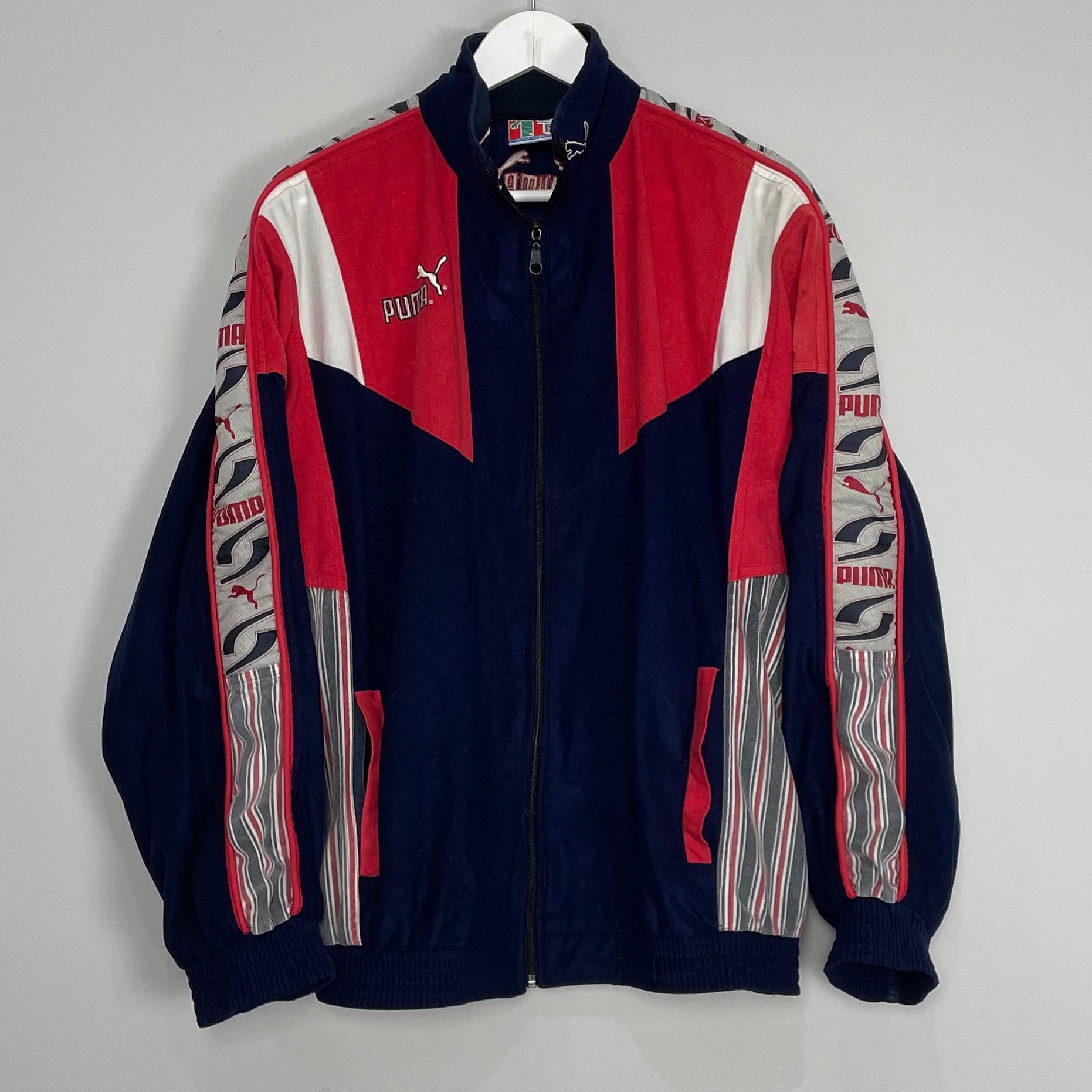 Shop 1994/95 ATLETICO MADRID TRACK JACKET (L) PUMA, classic football shirts, vintage football shirts & retro soccer jerseys at Cult Kits