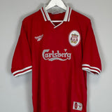 Shop 1996/98 LIVERPOOL FOWLER #9 HOME SHIRT (XL) REEBOK, classic football shirts, vintage football shirts & retro soccer jerseys at Cult Kits