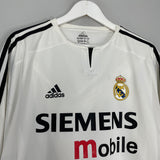 2004/05 REAL MADRID RONALDO #9 *PLAYER ISSUE* L/S HOME SHIRT (L) ADIDAS