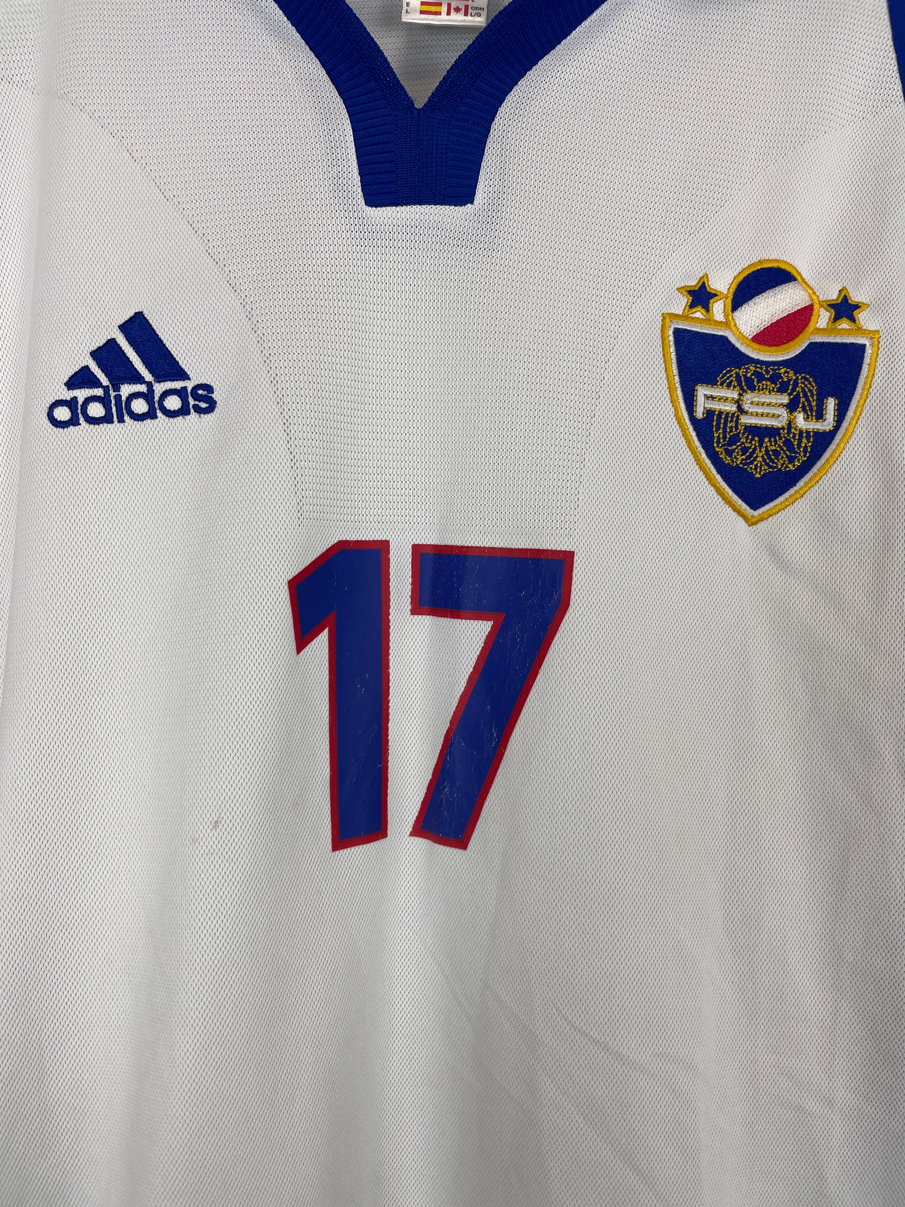 Shop 2000/01 YUGOSLAVIA DRULOVIC #17 *MATCH ISSUE* AWAY SHIRT (L) ADIDAS, classic football shirts, vintage football shirts & retro soccer jerseys at Cult Kits