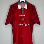 Shop 1996/98 MANCHESTER UNITED CANTONA #7 HOME SHIRT (XL) UMBRO, classic football shirts, vintage football shirts & retro soccer jerseys at Cult Kits