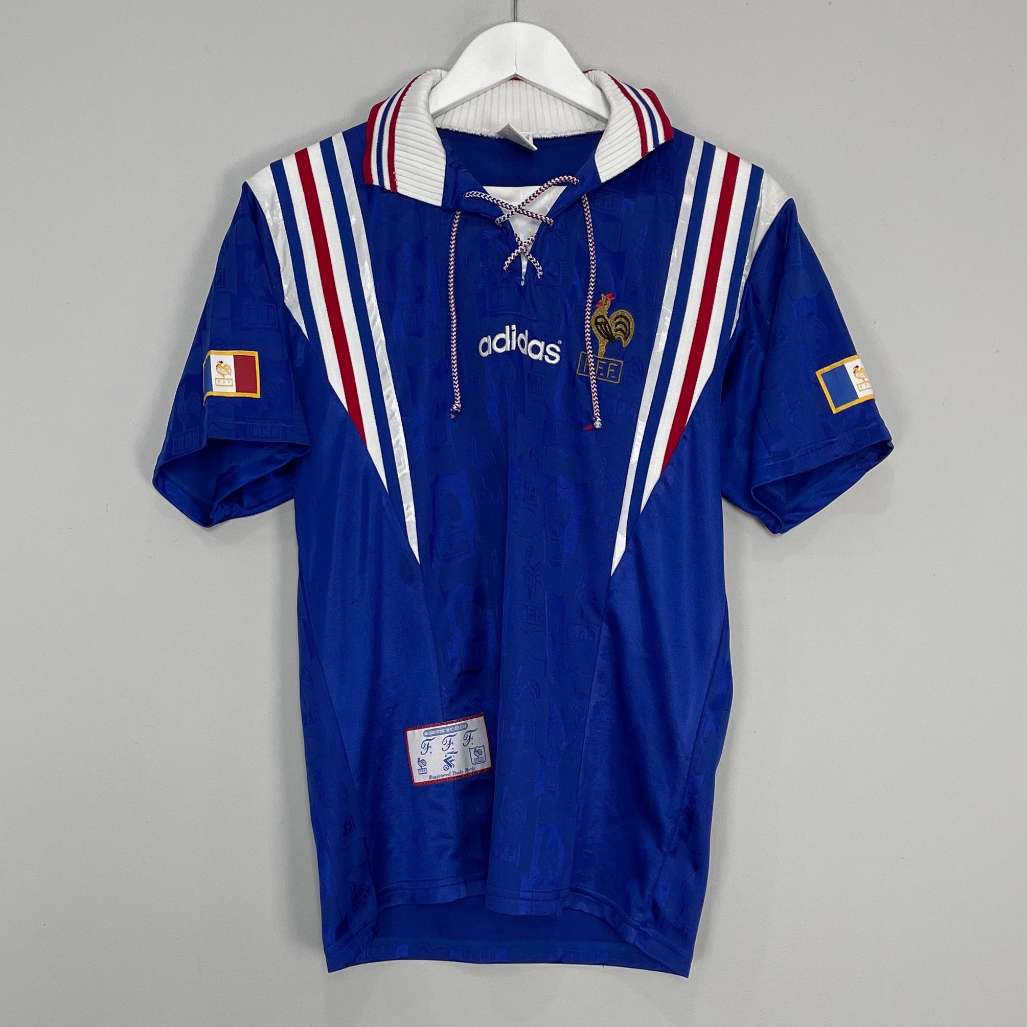 Shop 1996/98 FRANCE HOME SHIRT (S) ADIDAS, classic football shirts, vintage football shirts & retro soccer jerseys at Cult Kits