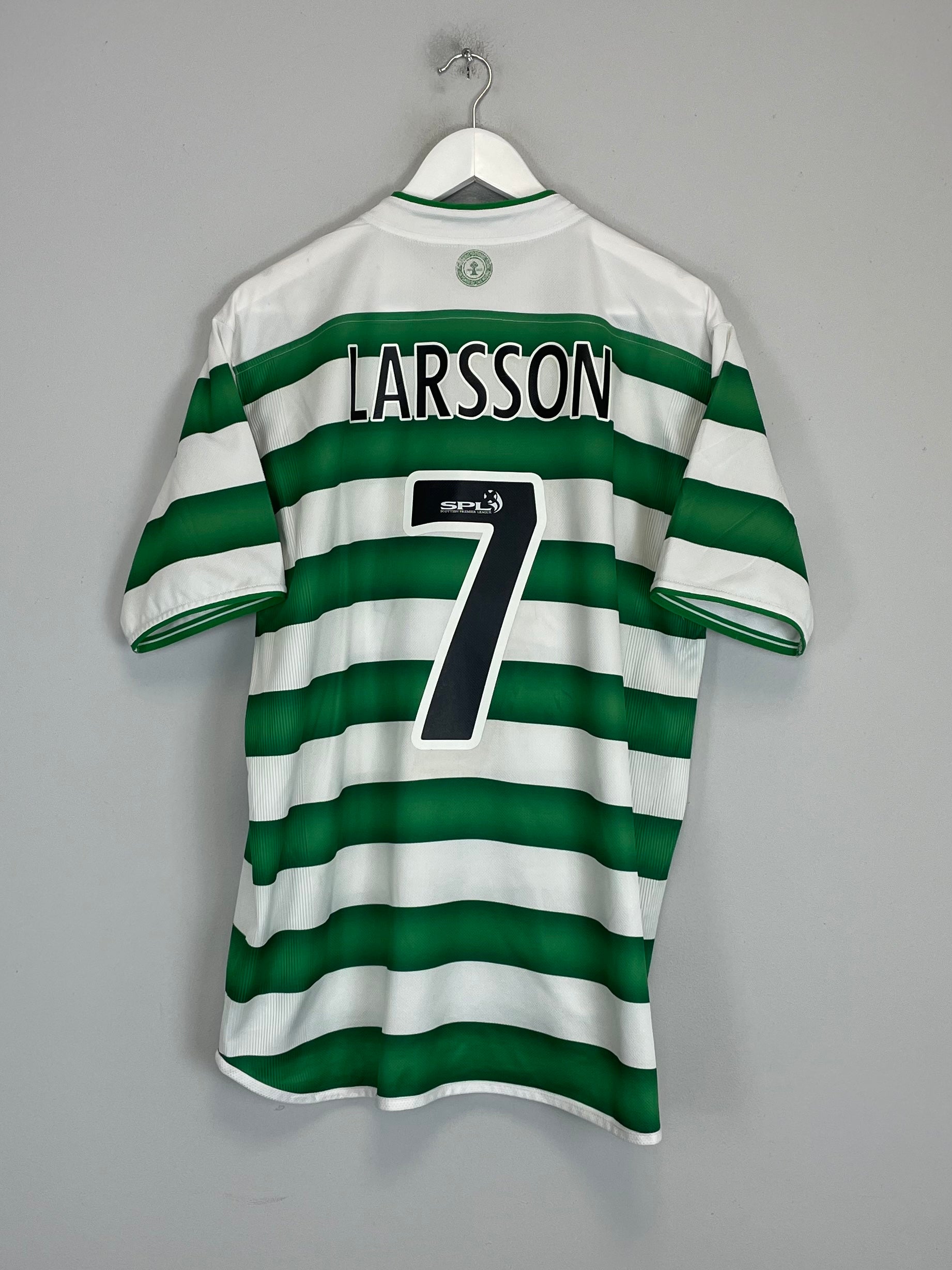 Shop 2003/04 CELTIC LARSSON #7 HOME SHIRT (L) UMBRO, classic football shirts, vintage football shirts & retro soccer jerseys at Cult Kits