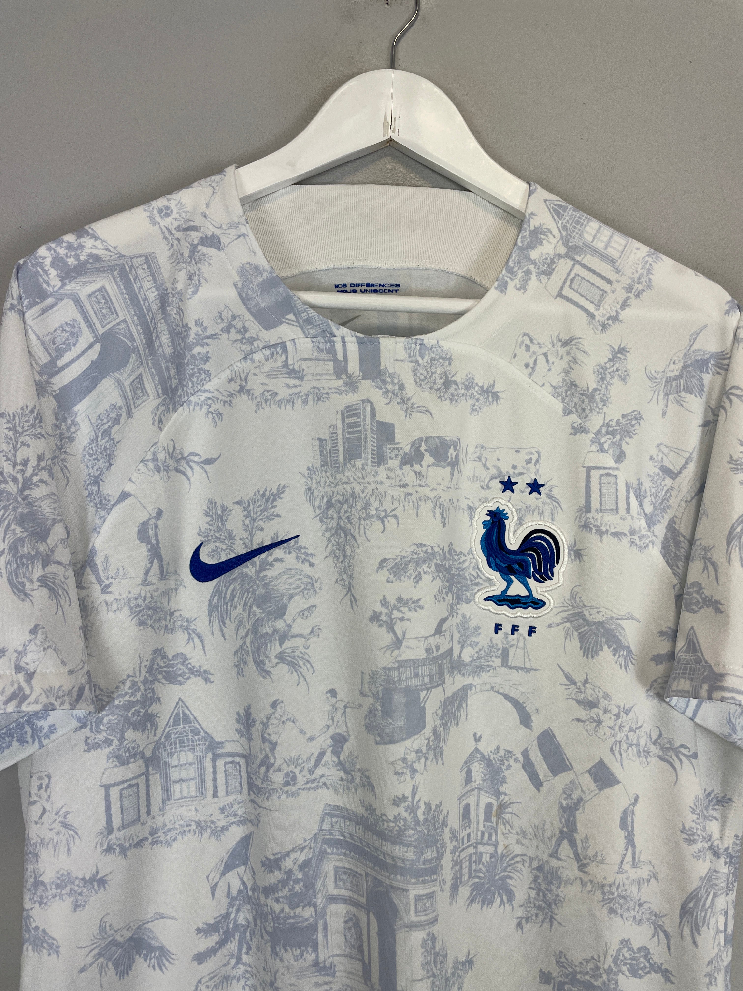 Shop 2022/23 FRANCE AWAY SHIRT (L) NIKE, classic football shirts, vintage football shirts & retro soccer jerseys at Cult Kits