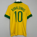 2013/14 BRAZIL RONALDINHO #10 HOME SHIRT (M) NIKE