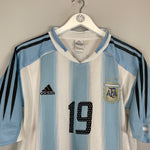 Shop 2004/05 ARGENTINA C.DELGADO #19 HOME SHIRT (M) ADIDAS, classic football shirts, vintage football shirts & retro soccer jerseys at Cult Kits