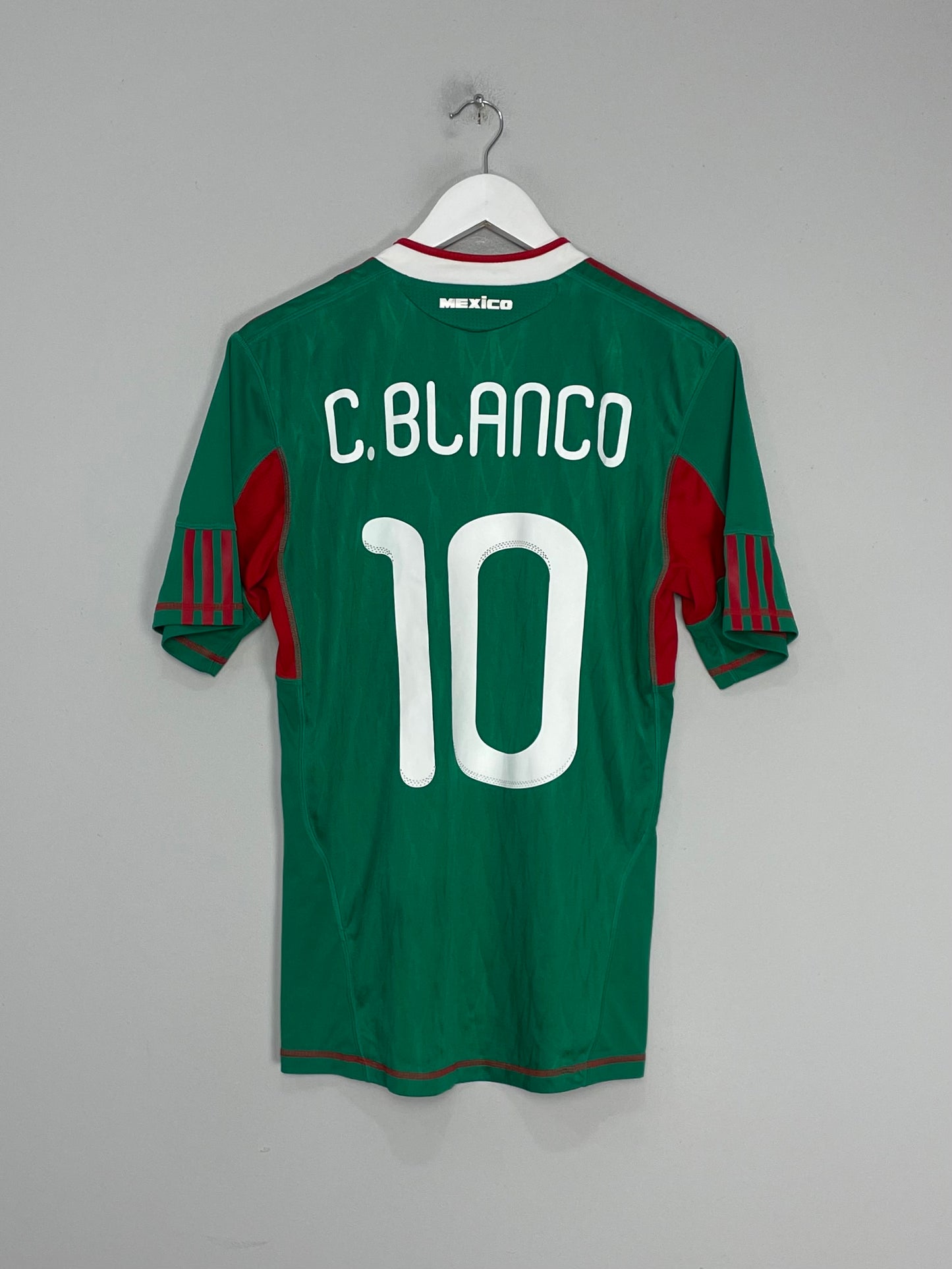 2010 MEXICO C.BLANCO #10 *PLAYER ISSUE* HOME SHIRT (M) ADIDAS