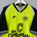 Shop 1995/96 DORTMUND HOME SHIRT (XL) NIKE, classic football shirts, vintage football shirts & retro soccer jerseys at Cult Kits