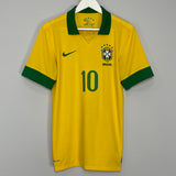 2013/14 BRAZIL RONALDINHO #10 HOME SHIRT (M) NIKE