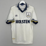 Shop 1993/95 TOTTENHAM HOME SHIRT (L) UMBRO, classic football shirts, vintage football shirts & retro soccer jerseys at Cult Kits