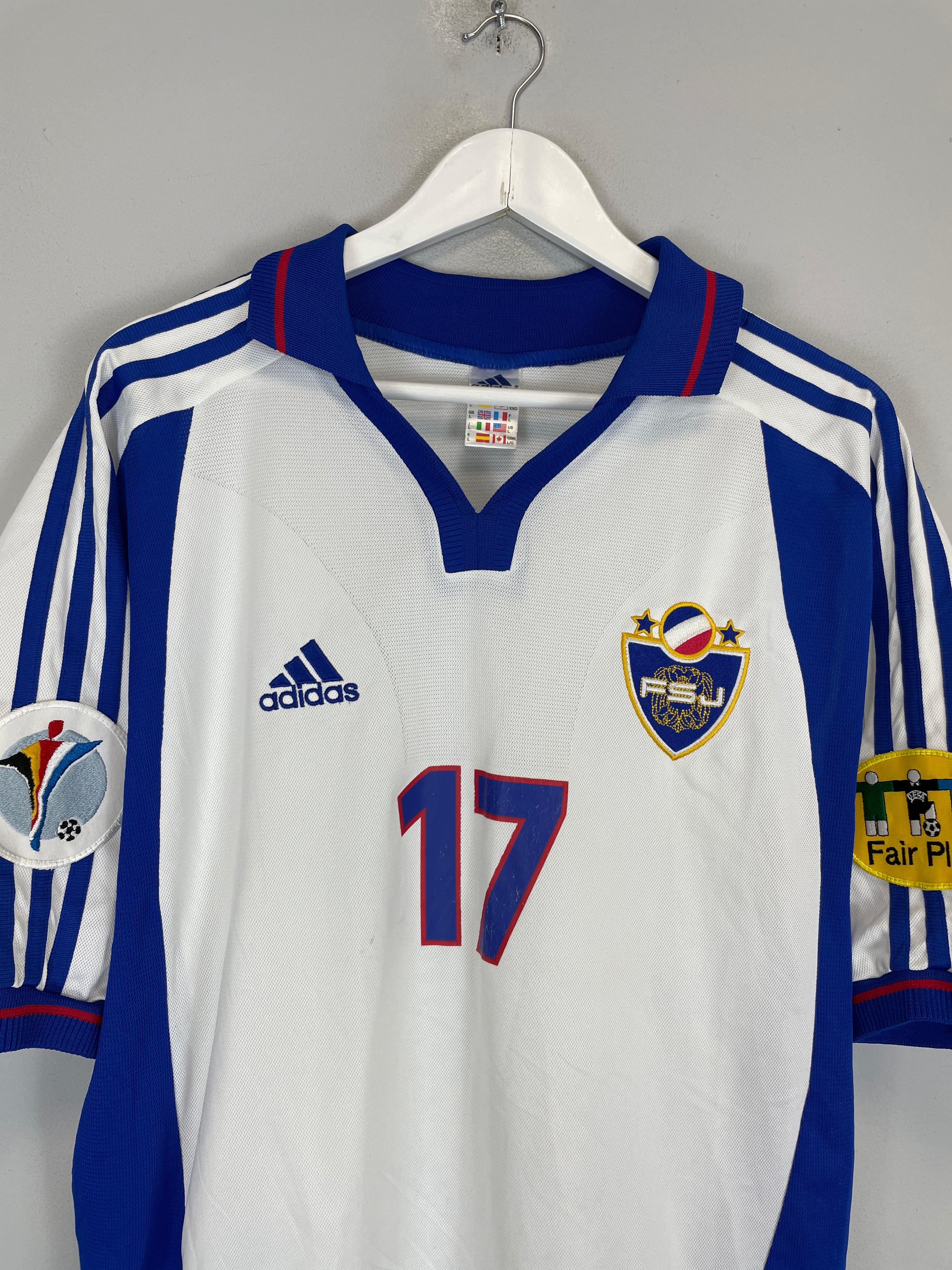Shop 2000/01 YUGOSLAVIA DRULOVIC #17 *MATCH ISSUE* AWAY SHIRT (L) ADIDAS, classic football shirts, vintage football shirts & retro soccer jerseys at Cult Kits