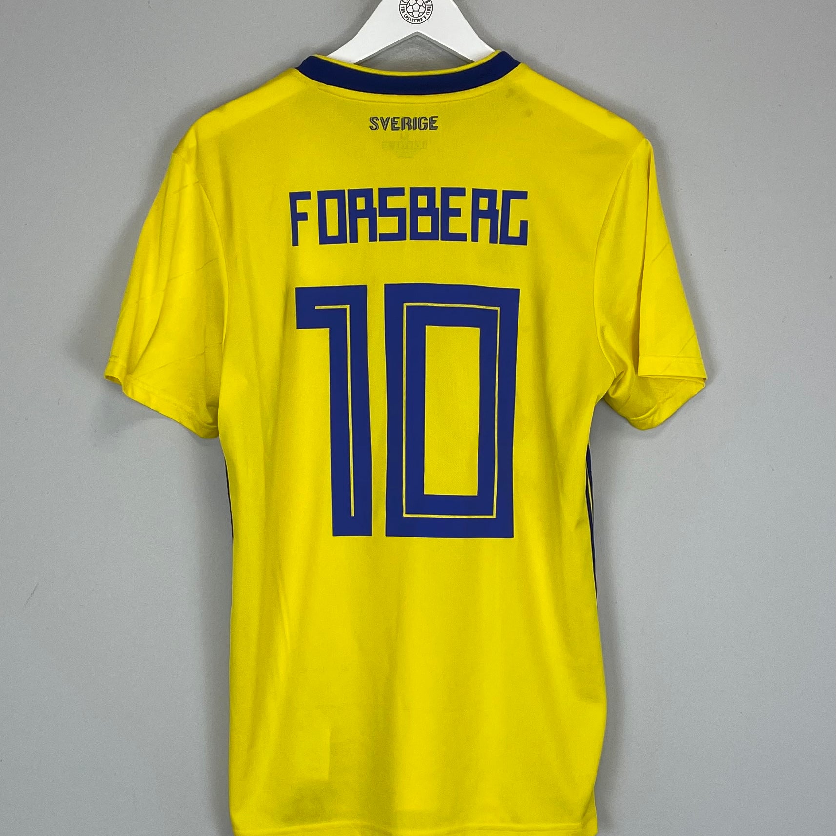 Shop 2018/20 SWEDEN FORSBERG #10 HOME SHIRT (M) ADIDAS, classic football shirts, vintage football shirts & retro soccer jerseys at Cult Kits