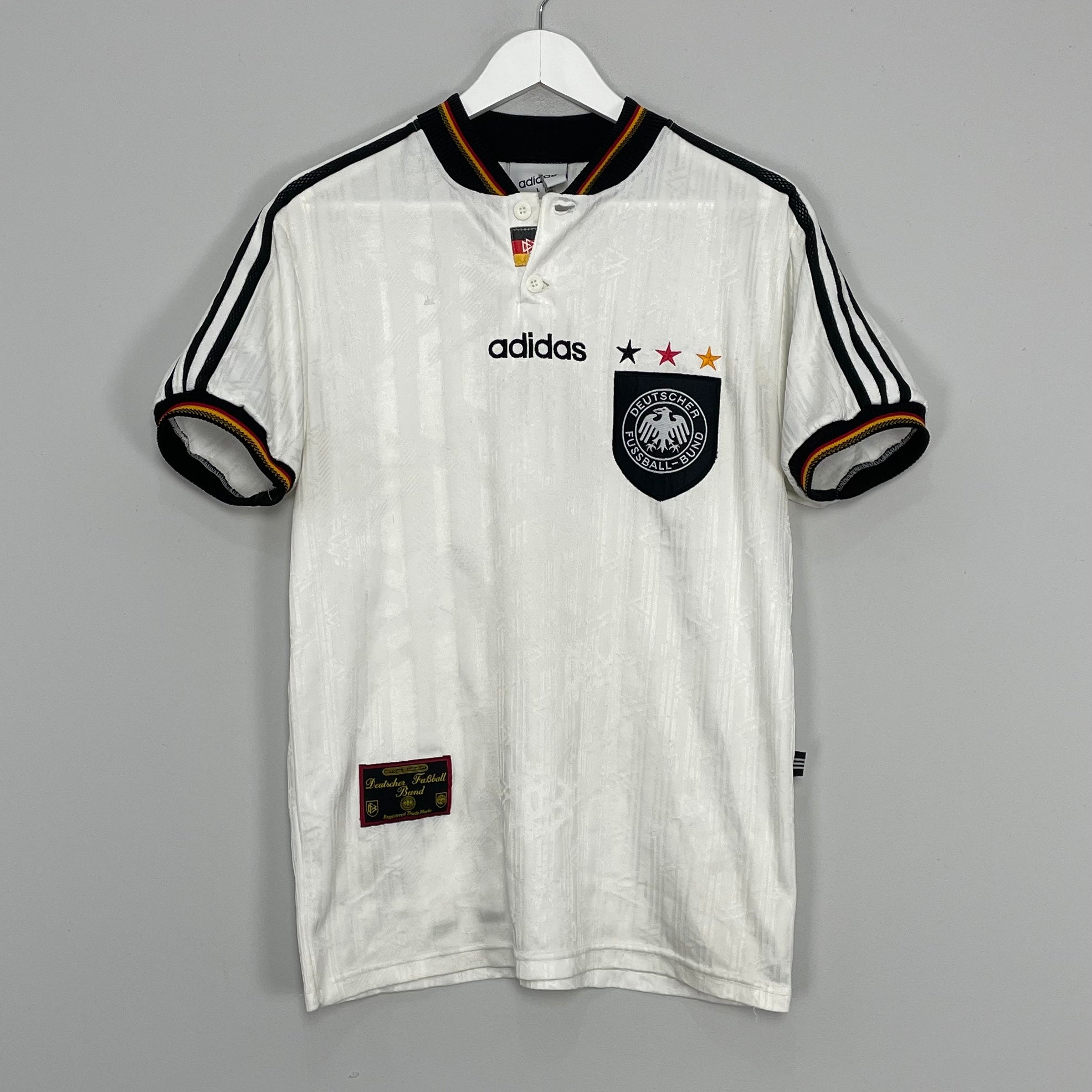 Shop 1996/97 GERMANY HOME SHIRT (L) ADIDAS, classic football shirts, vintage football shirts & retro soccer jerseys at Cult Kits