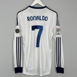 Shop 2012/13 REAL MADRID RONALDO #7 L/S HOME SHIRT (M) ADIDAS, classic football shirts, vintage football shirts & retro soccer jerseys at Cult Kits