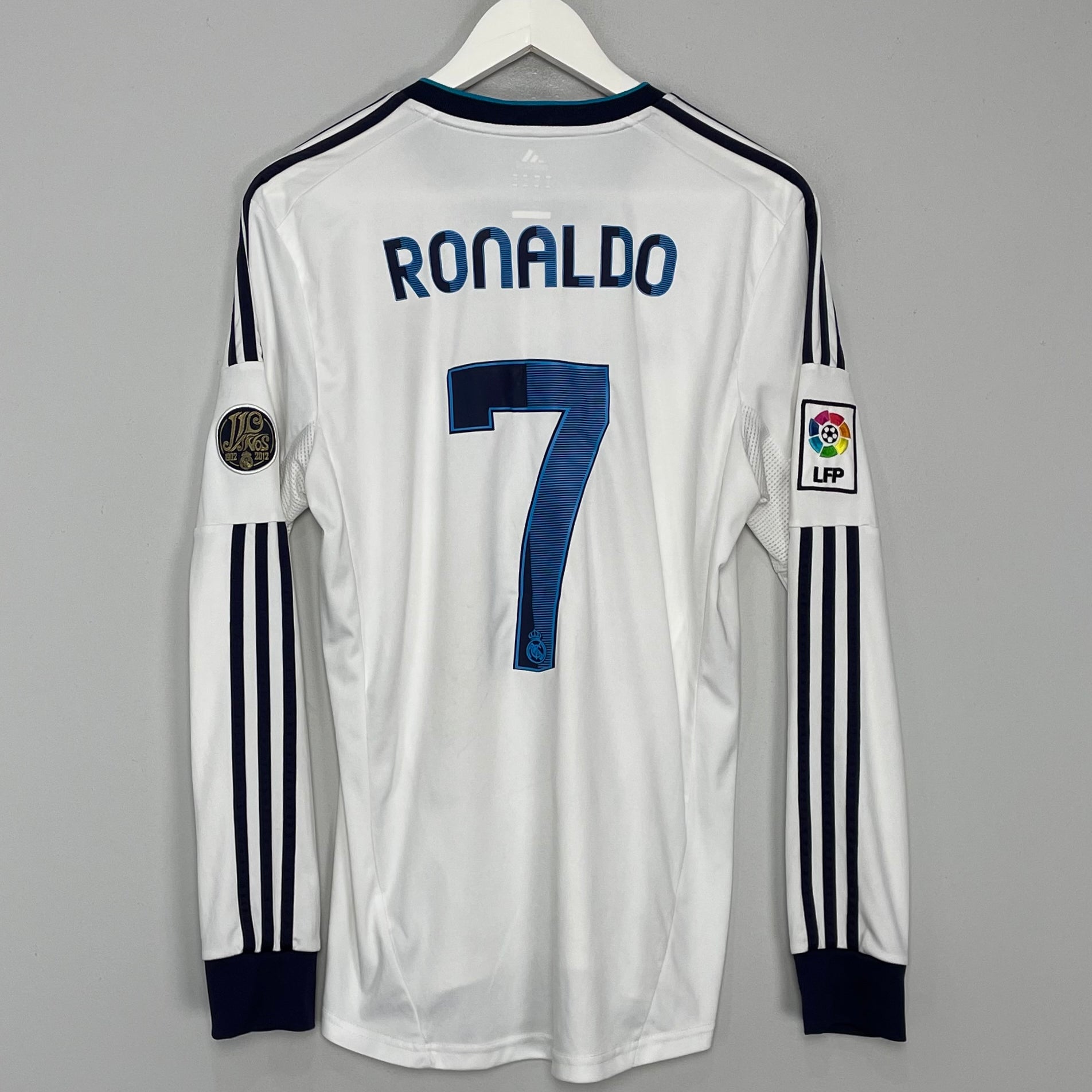 Shop 2012/13 REAL MADRID RONALDO #7 L/S HOME SHIRT (M) ADIDAS, classic football shirts, vintage football shirts & retro soccer jerseys at Cult Kits