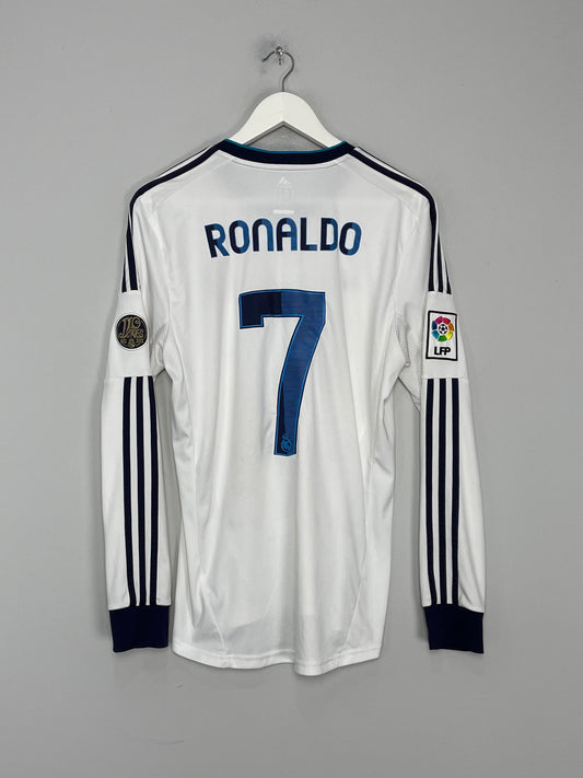 2012/13 REAL MADRID RONALDO #7 L/S HOME SHIRT (M) ADIDAS