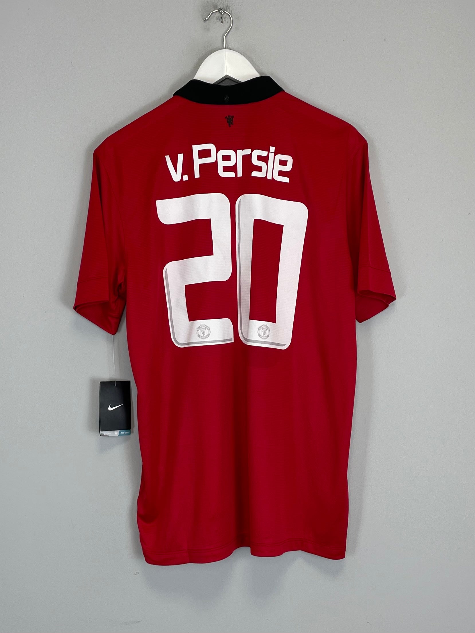 Shop 2013/14 MANCHESTER UNITED V.PERSIE #20 *BNWT* HOME SHIRT (L) NIKE, classic football shirts, vintage football shirts & retro soccer jerseys at Cult Kits